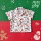 BOYS & GIRLS WHITE XMAS SHIRTS  / 100% PRINTED COTTON