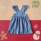 GIRLS XMAS BLUE DOT PINAFORE DRESS 100% WOVEN COTTON*PRE-ORDER SHIP OUT 24  NOVEMBER