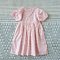 PUFF SLEEVES PINK DUCK DRESS 100% PRINTED COTTON*HEADBAND NOT INCLUDED