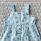 LIGHT BLUE RABBITS JUMPSUIT 100% COTTON PRINTED*HEADBAND NOT INCLUDED