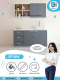 ขนาด 150 ซม. SET ตู้ห้องตรวจทันตกรรม ตู้ห้องหัตถการ พร้อมตู้แขวน