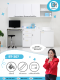 ขนาด 210 ซม. SET ตู้ห้องตรวจทันตกรรม ตู้ห้องหัตถการ พร้อมตู้แขวน