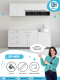 ขนาด 200 ซม. SET ตู้ห้องตรวจทันตกรรม ตู้ห้องหัตถการ พร้อมตู้แขวน
