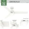 พัดลมเพดาน Greenville - Fresh White Light Oak Blade
