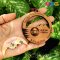 Wooden medal with acrylic size 7 cm.