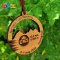 Wooden medal with acrylic size 7 cm.
