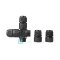 EW-M20X screw locked X shape 2Pin 3Pin wire waterproof connector