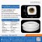 White Silicone Sponge Rubber D-Hollow Profile 23x23mm