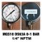 เกจ์วัดความดัน 2.5 นิ้ว 0-1 Bar ออกล่าง เกลียว 1/4" NPT ทองเหลือง MGS10 DS63A NUOVAFIMA Pressure Gauge Made in ITALY @ ราคา