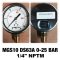 เกจ์วัดความดัน 2.5 นิ้ว 0-25 Bar ออกล่าง เกลียว 1/4" NPTM ทองเหลือง MGS10 DS63A NUOVAFIMA Pressure Gauge Made in ITALY @ ราคา