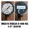 เกจ์วัดความดัน 2.5 นิ้ว 0-400 Kg/cm2 ออกล่าง เกลียว 1/4" BSPM ทองเหลือง MGS10 DS63A NUOVAFIMA  (Made in Italy) @ ราคา