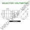 Selector VoltMeter (YH5/3) 64x80mm.