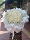 50 White Roses BowTied