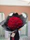 50 Rose Bouquet - Black Wrapping Valentines