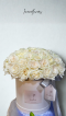 50 White Roses Box