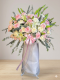 Floral Standee Pink/White Tone สแตนด์ดอกไม้แสดงความยินดี