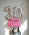 Pink Hydrangea Box with Numbers **can customize number