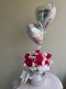 Majenta Mix Flower Box + Heart Ballooons