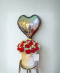 20 Red Rose and Chocolate FlowerBox and Balloon