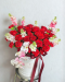 FlowerBox Red Tone with Orchids Perfect For Gifting