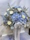 Crystal Vase Blue Hydrangea Mix Tone