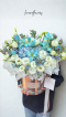 Blue Tone Mix Flower Premium Box