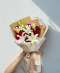 Lily Rose Flower Bouquet - Red Tone