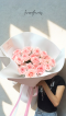 20 Pink English Roses Trendy Wrapping
