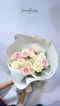 25 Roses White and Pink Trendy Wrapping