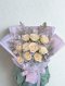 White Roses Mix Snow Leaf Bouquet