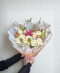 Lily Rose Flower Bouquet - White/Pink Tone