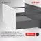 กล่องลิ้นชักล่าง Soft Close รุ่น Flowbox (H106 พร้อมราว Gallery) ขนาด 500 มม.