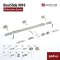 DoorSlide 9010 อุปกรณ์บานเลื่อนประตู รับน้ำหนัก 60 กก. ระบบปิด Soft Close 2 ทิศทาง