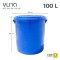 Plastic Pail with Handle and Lid 100 L [212A]