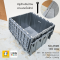 459B Solid Double-Lid Plastic Basket 135L [56.5x69.5x44.5cm]