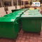 660L Large Lidded Trash Bin with Wheels & Handles