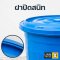 Blue Plastic Pail with Handle and Lid 30 L [131AB]