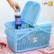 129A Plastic Picnic Basket (dual-lid opening) with handles