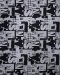 Cotton fabric with graphic letter print