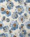 Floral-print cotton fabric with line-art style