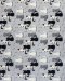 Cat-print cotton fabric