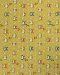 Cat and floral print cotton fabric