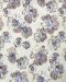Floral-print cotton fabric with line-art style