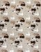 Cat-print cotton fabric