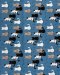 Cat-print cotton fabric