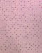 Cotton fabric with a multicolored polka-dot print.