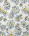 Floral-print cotton fabric with line-art style