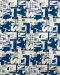 Cotton fabric with graphic letter print