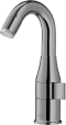 CT1213#BN(LED) ก๊อกเดี่ยวอ่างล้างหน้าพร้อมไฟ LED(สีแบล็กโครม) รุ่น VEGAS