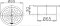 CT640Y1(HM) ตะแกรงกันกลิ่นสเตนเลสกลมติดตั้งกับท่อพีวีซีขนาด 2-2.5 นิ้ว (หน้าแปลน 3.5 นิ้ว)